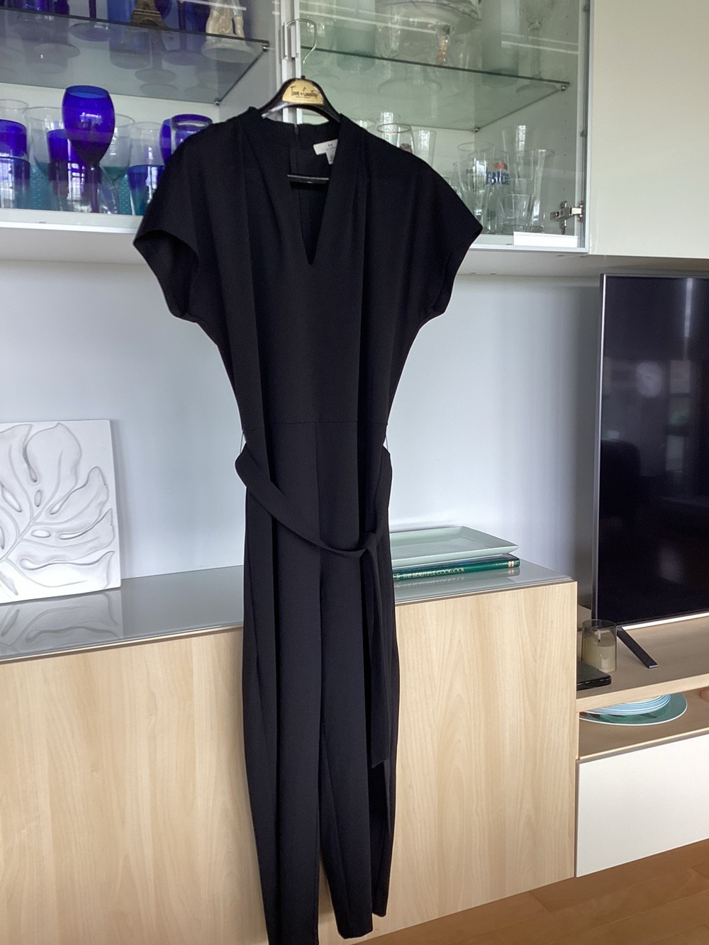 Black Halston jumpsuit. Size L.